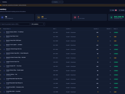 Real-time inventory by location with stock levels, low-stock visibility, and movement history