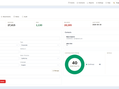 Customer record with event history