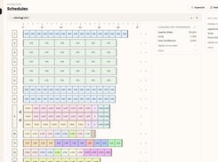 Slitting plan for one line, with order use and scrap shown per plan (demo data)