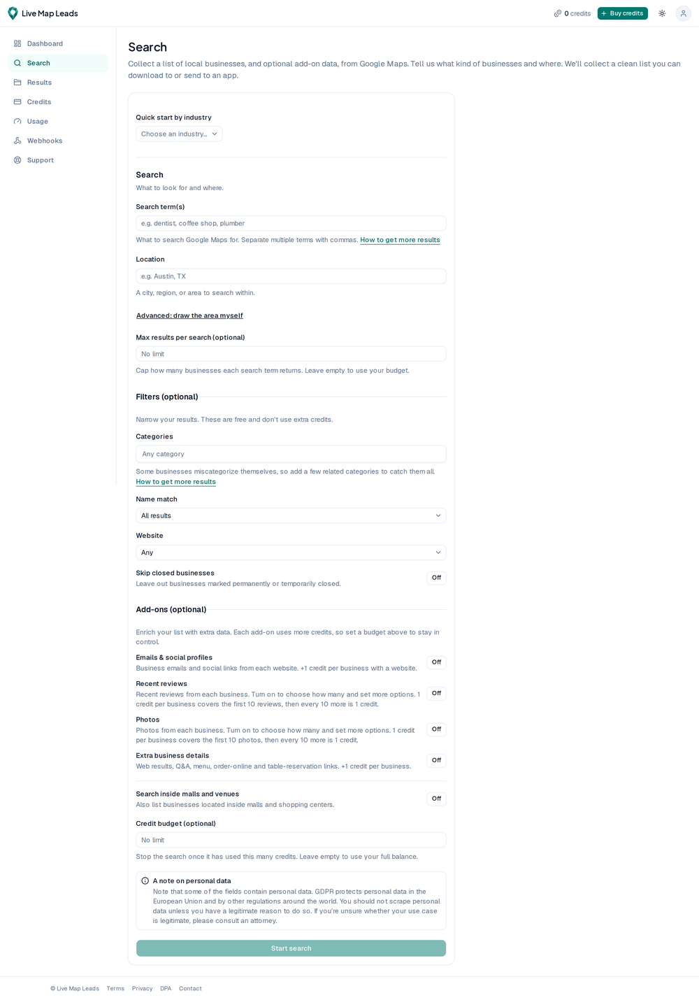search builder
