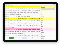 Keyword search - Instant filtering so counsel can jump to critical moments.