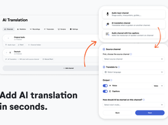 Add AI Voice and Text Translation to any event with a few clicks. 