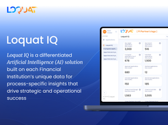 Loquat IQ is a differentiated Artificial Intelligence (AI) solution built on each Financial Institution’s unique data for process-specific insights that drive strategic and operational success