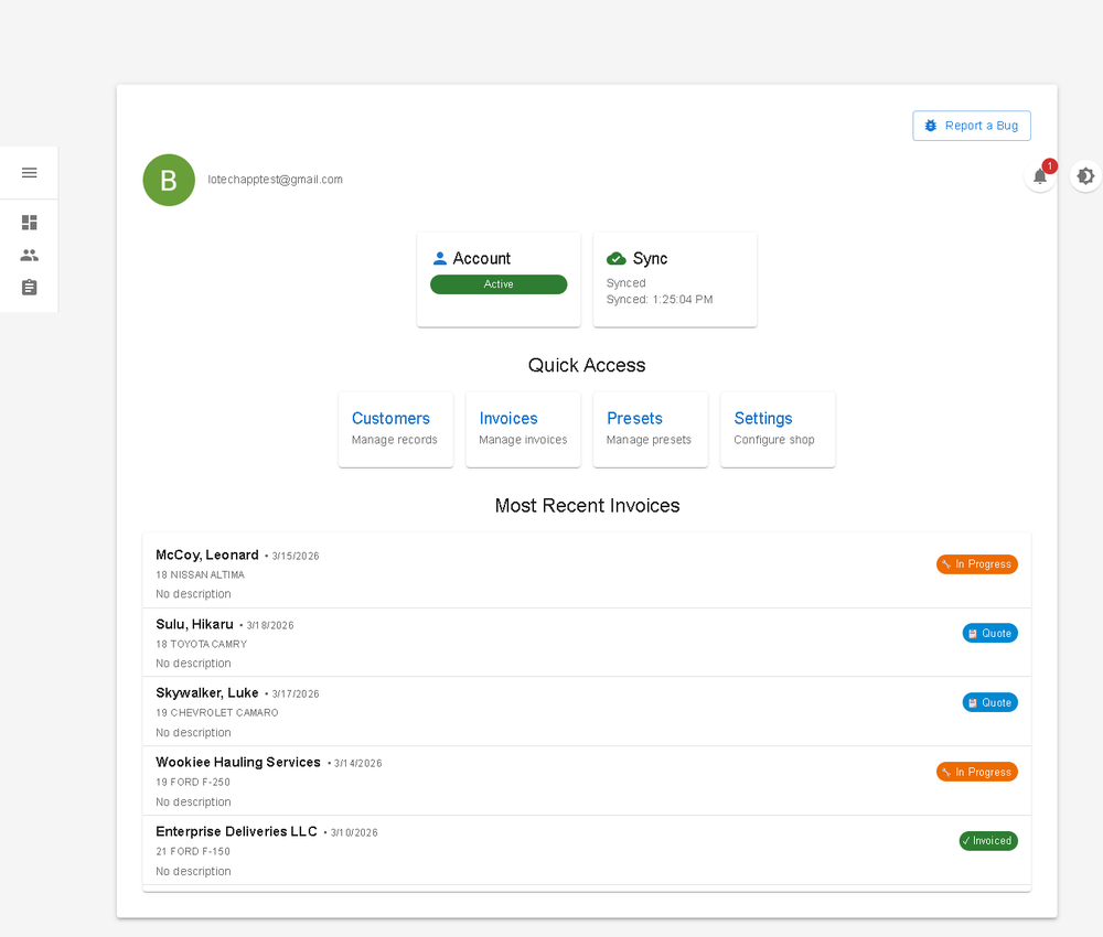 Desktop Dashboard