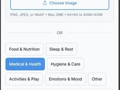 LumaCare Create Event Type form configured for a seizure event, with category, icon, and image-selection controls.