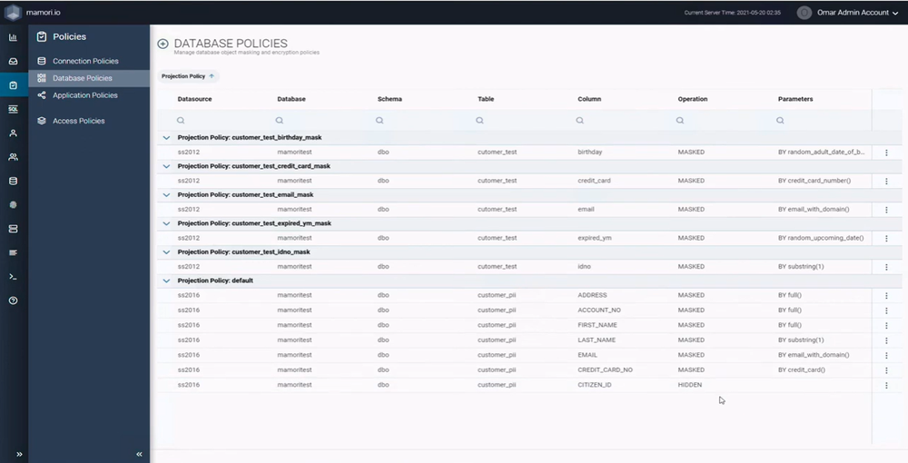 Privileged Access Management - policies that extend to the database.