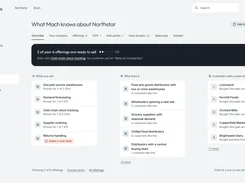 Mach Brain overview for Northstar with offerings, buyer profiles, and customer case-study columns.