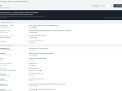 Lead search results page listing organizations, contact names and roles, sales signals, and message prompts.