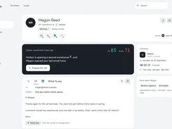 Mach lead profile for Megan Reed with account context, sales signal, and a drafted outreach email.