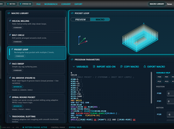 Reusable CNC Macro Cycles with Live Variable Editing Browse, preview, modify, and deploy parameter-driven CNC macro programs directly from the Macro Library without writing complex macro logic from scratch.