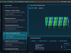 Multi-Start Threading Macro Generator Create reusable multi-start threading cycles with automatic start-angle indexing, thread synchronization, configurable starts, and editable machine-level variables for advanced CNC turning applications.