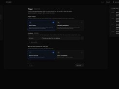 Govern — configure policy triggers, human approval, and notification routing