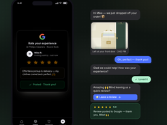 Your customers are your customers. They should have a branded customer app that doesn't have an extra charge attached to it. After a good experience with you, they'll be prompted to leave a google review directly on your business page. Bad experiences are funneled to your support team automatically—because we get it. Magnoli was built by operators actually working in dry cleaners daily.