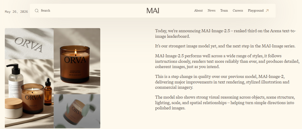 MAI-Image-2.5 Screenshot 1