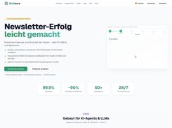 Mailaura official website and newsletter platform overview (German).