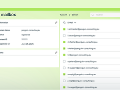 Manage your contract, domains, mailboxes, forwarding rules, passwords, storage space and all other account settings easily and centrally.