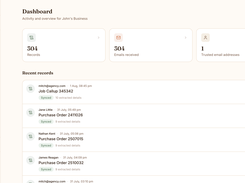 MailDrover business dashboard