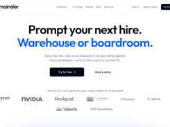 Mainder home: AI recruitment platform for recruitment agencies