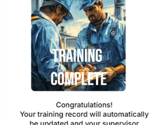 Mobile App Training Complete Screen