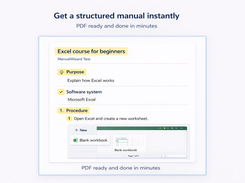 Receive your manual in minutes