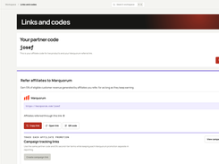 Marquorum product demonstration: partner links, reusable partner code and QR-code tools.