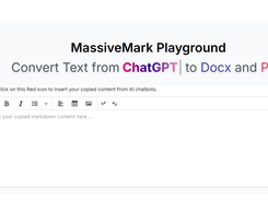 Massivemark Convert AI content from ChatGPT to Docx and PDF with All Formatting Preserved