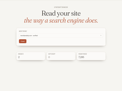 Quorl reads your whole site the way a search engine does, on a domain you proved you control.