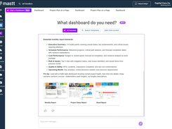 Mastt AI Template Studio lets you chat with AI to generate best-practice dashboards or create custom templates instantly.