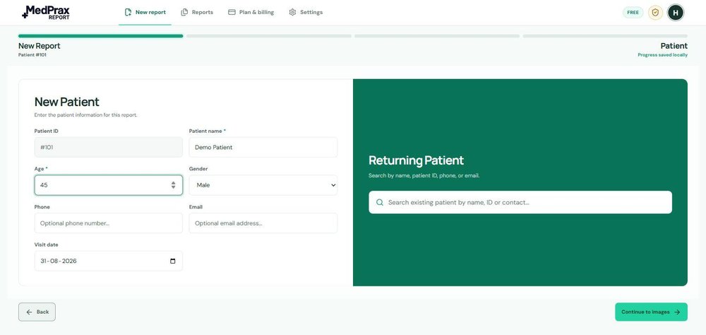 Enter Patient Details