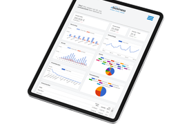 MEINbusiness Dashboard on tablet
