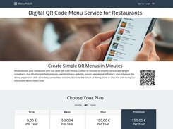 MenuHatch homepage - digital QR code menu service for restaurants