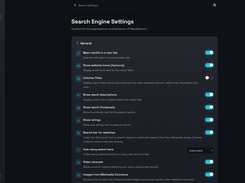 MevaSearch Settings
