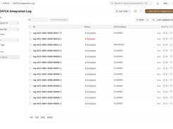 Mindcat Accounts accounting software with ZATCA: the ZATCA Integration Log with thirteen invoices, eleven accepted and CLEARED, one accepted and REPORTED, and one credit note Rejected.