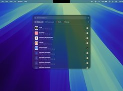 Minimal Paste search window on a macOS desktop, listing clipboard entries including links, a color value, Minimal Paste, and page-feedback text items.