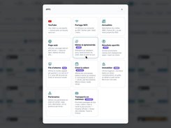 Built-in apps — YouTube, Wi-Fi QR, news, weather, sports, queue, real-estate and public transport departures