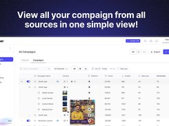 View all campaigns from all sources in one view.