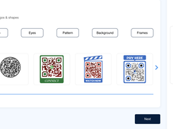 Custom QR codes on mobiQode
