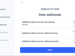 Additional cross-sell product/service selection