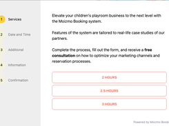Different product/service selection. Children playrooms