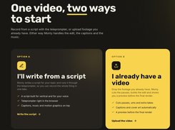 Start with a script or upload existing footage