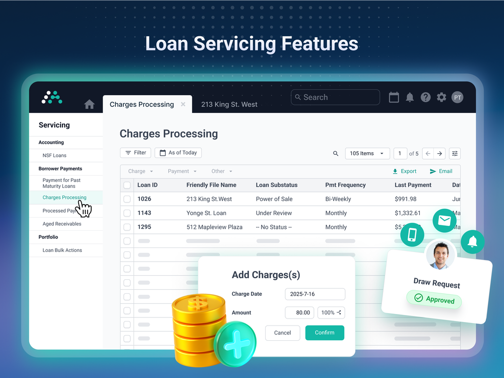 Document Generation & Loan Servicing Features