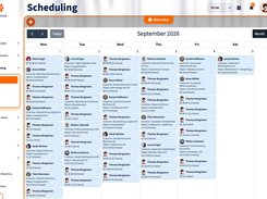 Plan employees, jobs and locations in the Motorica.io scheduling calendar