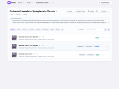 One campaign, every market: approved hero plus language versions, each with its own status