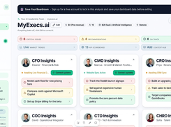 MyExecs.ai Virtual Boardroom Dashboard