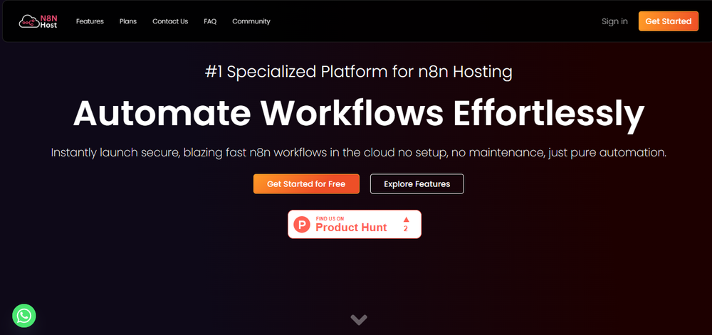 n8nhost.io Screenshot 1