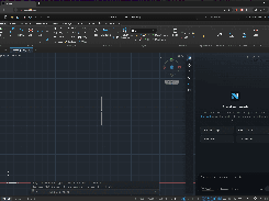 Nasjicad CAD workspace in a browser window with an empty grid canvas and a right-side AI drawing agent panel.