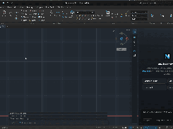 Nasjicad desktop CAD workspace with an empty gridded canvas and a right-side panel titled “Draw it with words.”