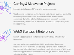 Crypto Wallet for Gaming, Web3 Startups & Enterprises