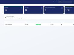 Audit overview with both scores: SEO for search engines, GEO for how AI assistants read and quote the site.
