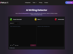 Check any text for AI-generated content with the free NetusAI AI Writing Detector. Results are clearly marked as Human Generated, Unsure, or AI Generated.